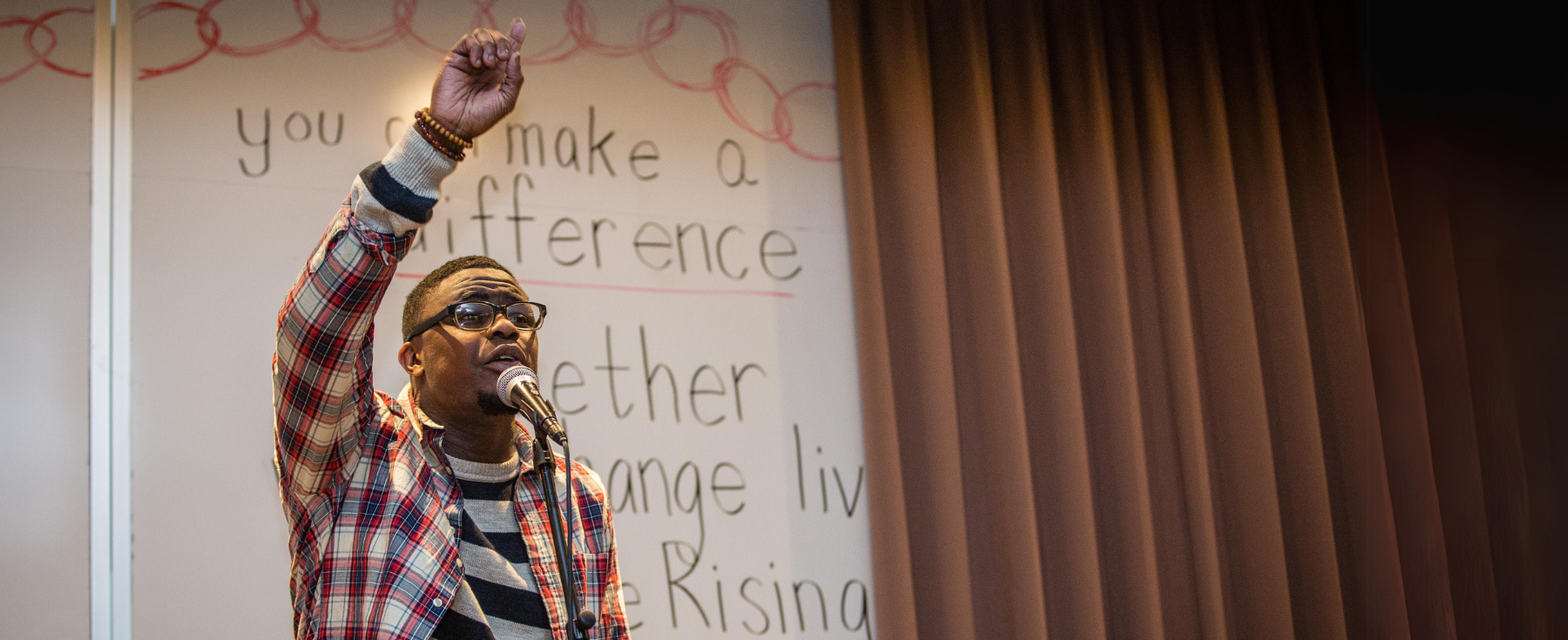 A student speaks out against racial injustice.