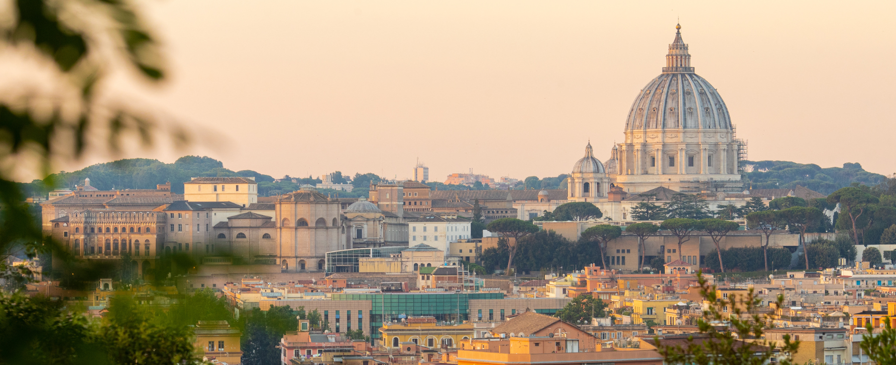 Rome's skyline captured from afar.