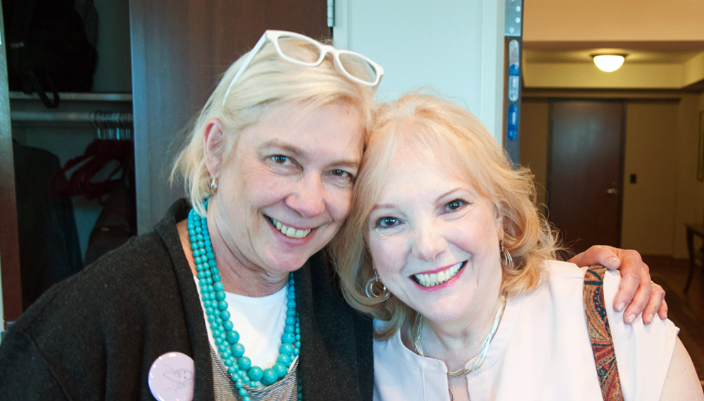 Dr. Ortega-Murphy (left) with Professor Emerita Dr. Gilda Parella 