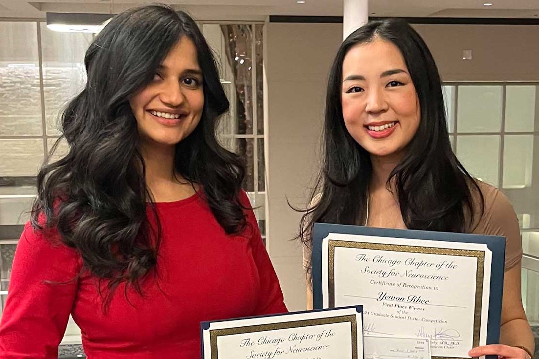 Loyola Graduate Students Win Society for Neuroscience Competitions Chanpreet Kaur and Yewon Rhee