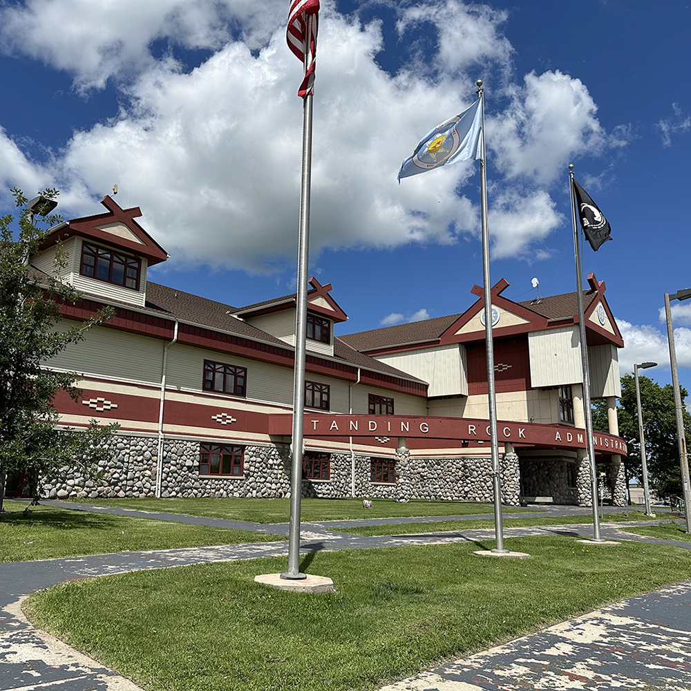 Standing Rock Tribal administrative building in Fort Yates, ND